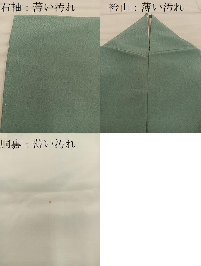 平和屋着物■上質な色無地　鶸茶色　正絹　逸品　BAAX8470mz