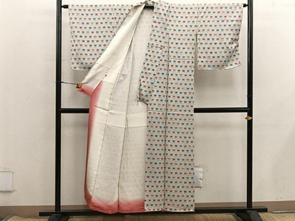 平和屋着物■上質な小紋　橘文　正絹　逸品　BAAX8474mz