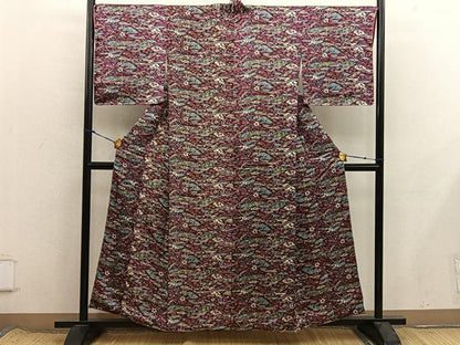 平和屋着物■上質な小紋　草花文　正絹　逸品　BAAX8477mz