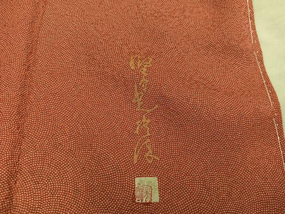 平和屋着物■伝統工芸師　服部光擴　江戸小紋　鮫小紋柄　正絹　逸品　未使用　BAAX8479mz