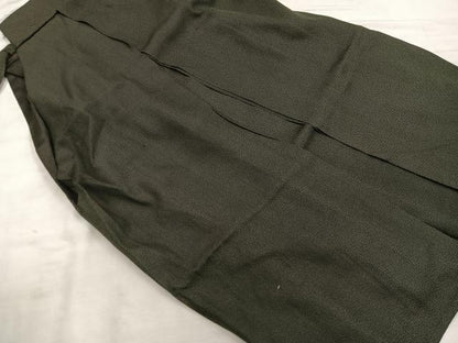 平和屋着物●男性　行灯袴　幾何学文様　黒地　正絹　逸品　BAAX8480mz