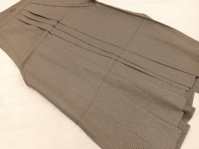 平和屋着物●男性　行灯袴　亀甲文　正絹　逸品　BAAX8481mz
