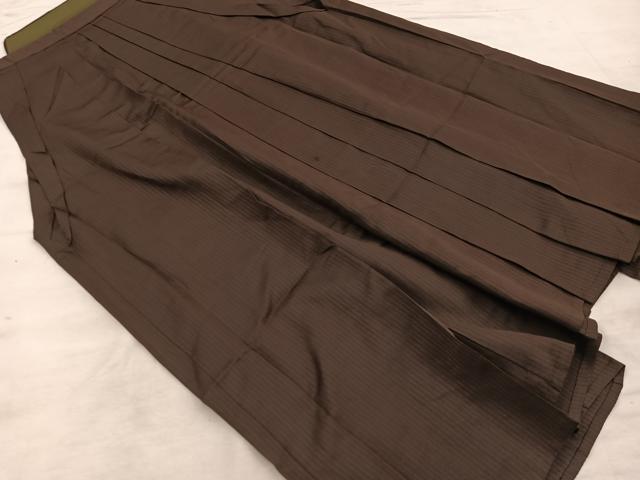 平和屋着物▼男性　行灯袴　縞　正絹　逸品　BAAX8482mz