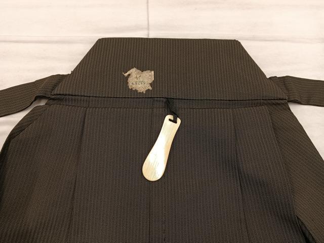 平和屋着物▼男性　行灯袴　縞　正絹　逸品　BAAX8484mz