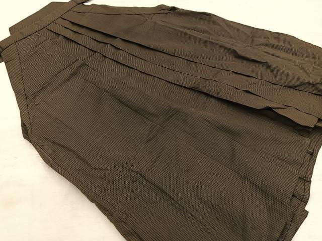 平和屋着物▼男性　行灯袴　縞　正絹　逸品　BAAX8487mz