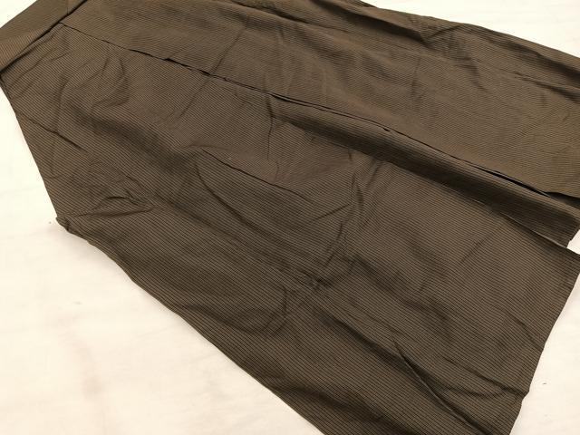 平和屋着物▼男性　行灯袴　縞　正絹　逸品　BAAX8487mz