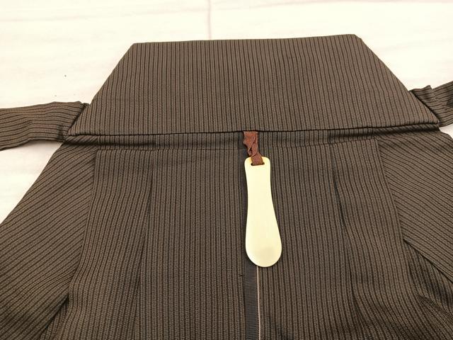 平和屋着物▼男性　行灯袴　縞　正絹　逸品　BAAX8487mz