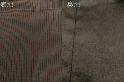 平和屋着物▼男性　行灯袴　縞　正絹　逸品　BAAX8489mz
