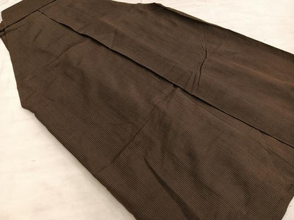 平和屋着物▼男性　行灯袴　縞　正絹　逸品　BAAX8491mz