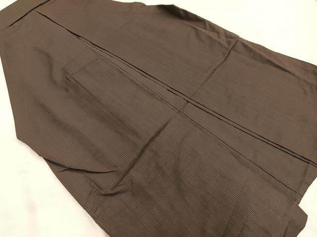 平和屋着物●男性　行灯袴　縞　正絹　逸品　BAAX8492mz