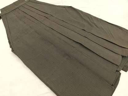 平和屋着物▼男性　行灯袴　縞　正絹　逸品　BAAX8495mz