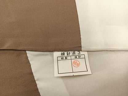 平和屋着物■上質な小紋　更紗花文　正絹　逸品　BAAX8497mz