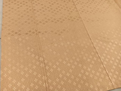 平和屋着物■上質な色無地　草花地紋　狐色　正絹　逸品　BAAX8498mz