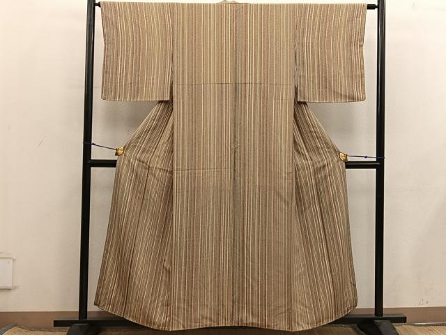 平和屋着物■上質な小紋　間道　正絹　逸品　BAAX8499mz