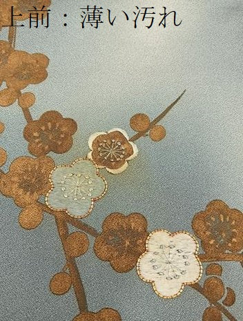 平和屋着物□訪問着 駒刺繍 枝梅文 暈し染め 金彩 正絹