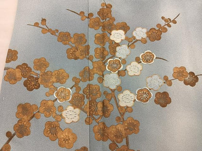 平和屋着物■訪問着　駒刺繍　枝梅文　暈し染め　金彩　正絹　逸品　未使用　BAAX8511mz