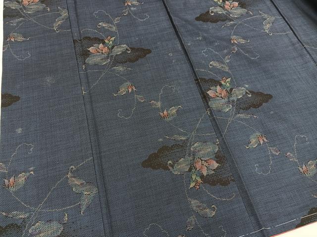 平和屋着物■本場大島紬　9マルキ　枝花文　正絹　逸品　BAAX8515mz