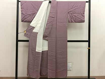 平和屋着物■上質な色無地　煎茶色　正絹　逸品　BAAX8516mz