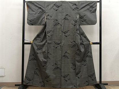 平和屋着物■本場大島紬　7マルキ　遠山文　正絹　逸品　BAAX8517mz
