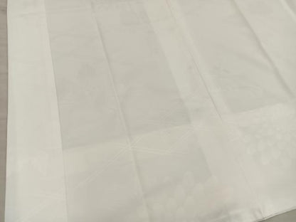 平和屋着物■長襦袢　無双仕立て　草花地紋　白色　正絹　逸品　BAAX8525mz