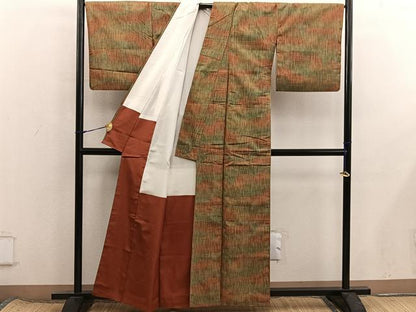 平和屋着物■上質な紬　霞文　正絹　逸品　BAAX8532mz