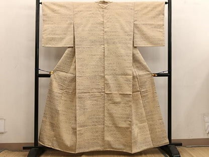 平和屋着物■上質な紬　流水文　正絹　逸品　BAAX8541mz
