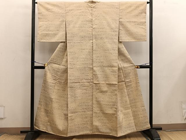 平和屋着物■上質な紬　流水文　正絹　逸品　BAAX8541mz