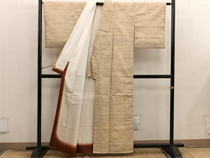 平和屋着物■上質な紬　流水文　正絹　逸品　BAAX8541mz
