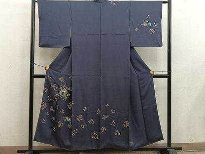 平和屋着物■訪問着　草花文　金彩　正絹　逸品　BAAX8549mz