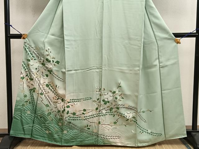 平和屋着物■訪問着　辻が花　暈し染め　金彩　正絹　逸品　BAAX8552mz