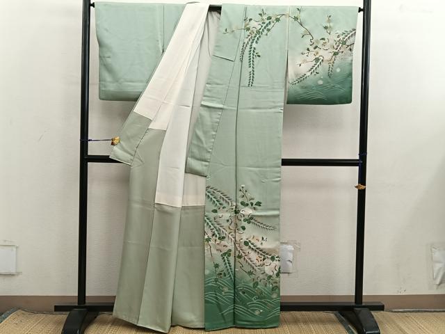平和屋着物■訪問着　辻が花　暈し染め　金彩　正絹　逸品　BAAX8552mz