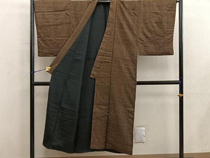 平和屋着物■男性　紬　絣文様　正絹　逸品　BAAX8554mz