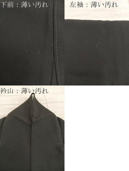 平和屋着物■豪華黒留袖　友禅　作家物　風景花文　正絹　逸品　BAAX8557mz