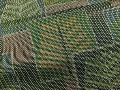 平和屋着物■上質な紬　色紙重ね草葉文　正絹　逸品　BAAX8567mz