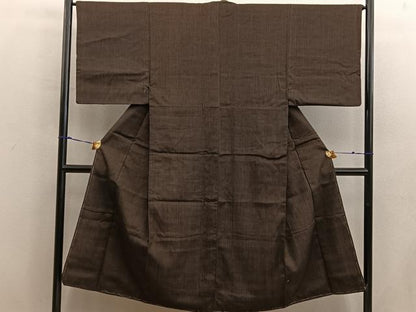 平和屋着物■男性　紬　縞　正絹　逸品　BAAX8569mz
