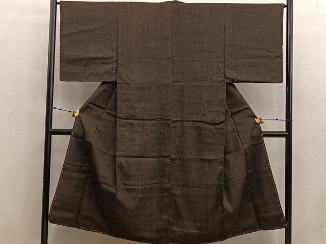 平和屋着物■男性　紬　縞　正絹　逸品　BAAX8569mz