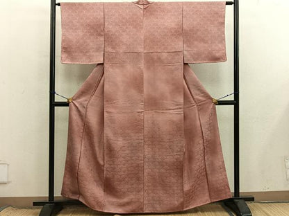 平和屋着物■上質な小紋　青海波花地紋　暈し染め　正絹　逸品　未使用　BAAX8572mz