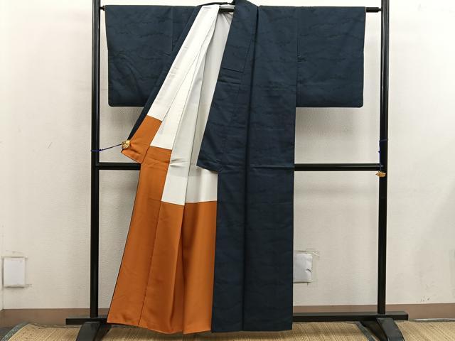 平和屋着物■本場大島紬雲重ね文　正絹　逸品　BAAX8577mz