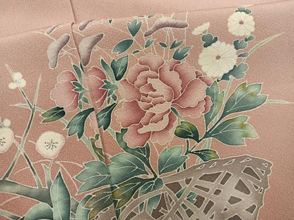 平和屋着物■色留訪問着　花籠文　暈し染め　仮絵羽　逸品　未使用　BAAX8580mz