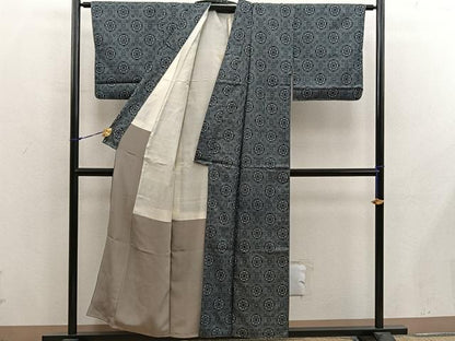 平和屋着物■本場大島紬　割込み絣　正絹　逸品　BAAX8583mz