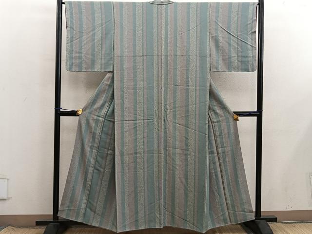 平和屋着物■上質な小紋　間道　正絹　逸品　BAAX8595mz