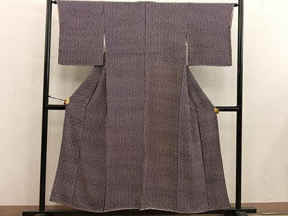 平和屋着物■上質な小紋　草花文　正絹　逸品　BAAX8597mz