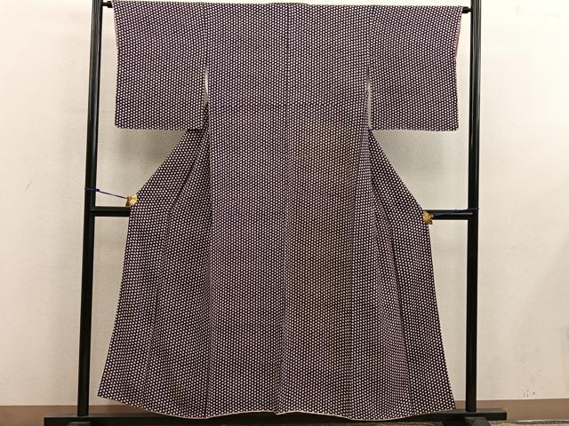 平和屋着物■上質な小紋　草花文　正絹　逸品　BAAX8597mz