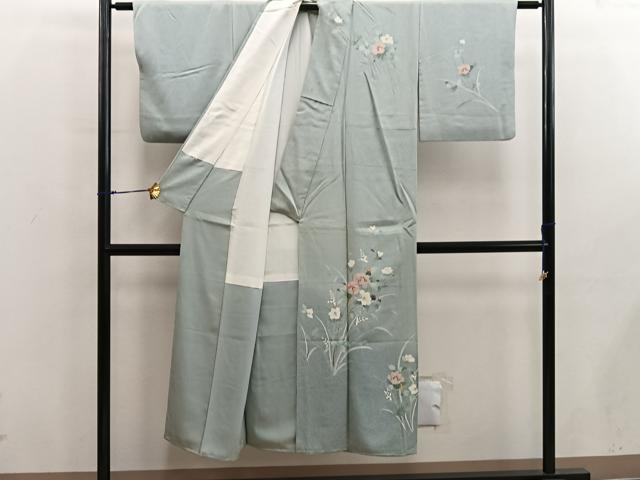 平和屋着物■訪問着　友禅　枝椿　正絹　逸品　BAAX8598mz