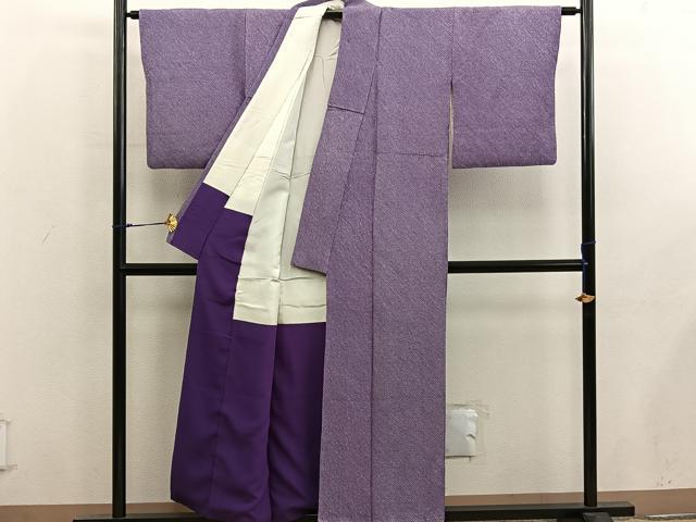 平和屋着物■大変加工の良い総絞り小紋　　正絹　逸品　BAAX8600mz