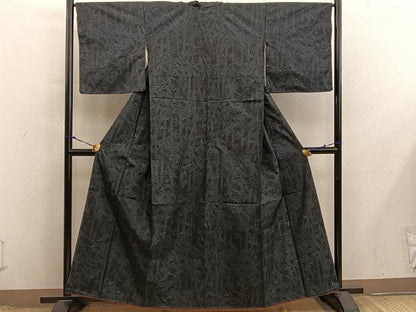 平和屋着物■本場大島紬　笹竹文　正絹　逸品　未使用　BAAX8604mz
