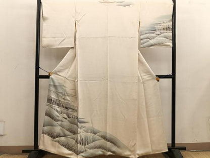 平和屋着物■訪問着　風景文　正絹　逸品　BAAX8608mz