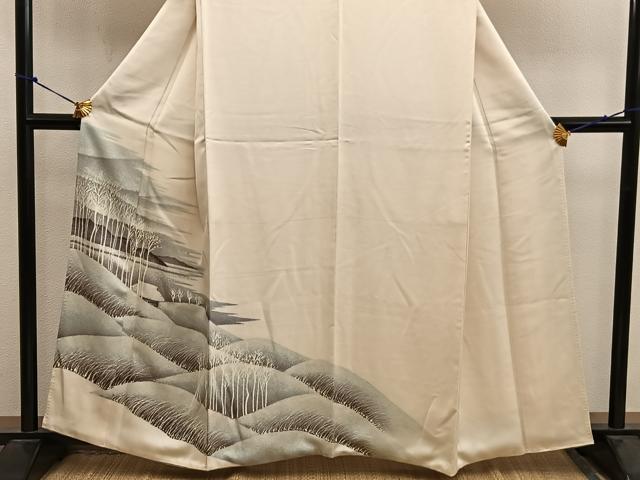 平和屋着物■訪問着　風景文　正絹　逸品　BAAX8608mz