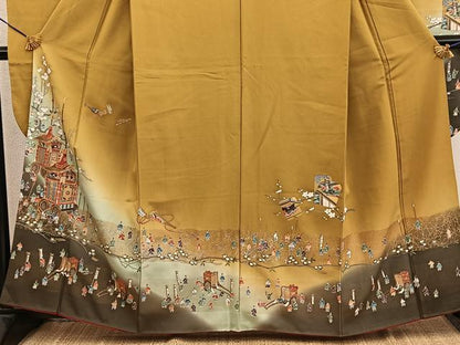 平和屋着物■豪華振袖　駒刺繍　祇園祭　暈し染め　金彩　正絹　逸品　BAAX8612mz
