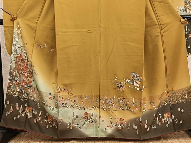 平和屋着物■豪華振袖　駒刺繍　祇園祭　暈し染め　金彩　正絹　逸品　BAAX8612mz